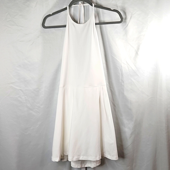 ATM Anthony Thomas Melillo Cotton Halter Tennis Dress w/Shorts White Size Large - Picture 5 of 9